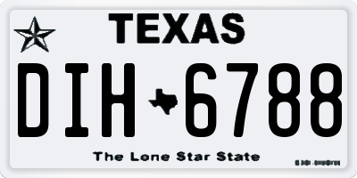 TX license plate DIH6788