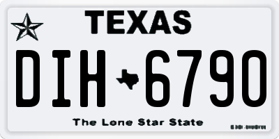 TX license plate DIH6790