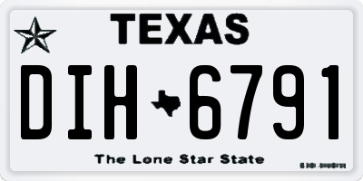TX license plate DIH6791
