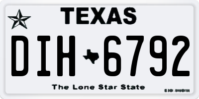 TX license plate DIH6792