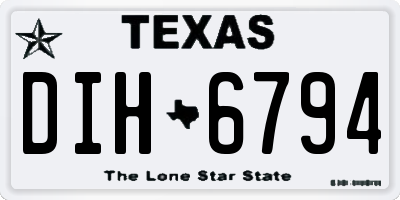 TX license plate DIH6794