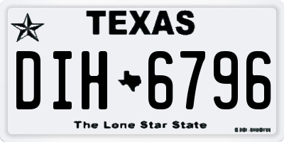 TX license plate DIH6796