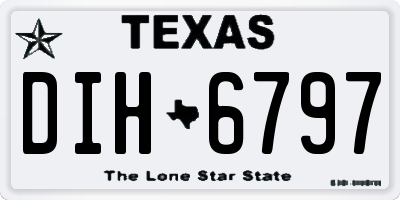 TX license plate DIH6797
