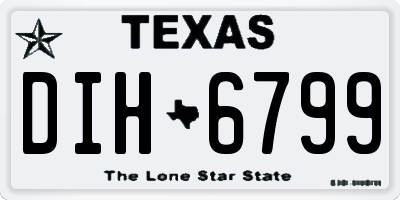 TX license plate DIH6799