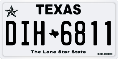 TX license plate DIH6811