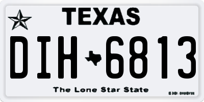 TX license plate DIH6813