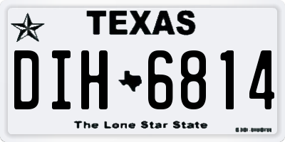 TX license plate DIH6814