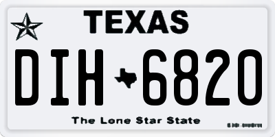 TX license plate DIH6820