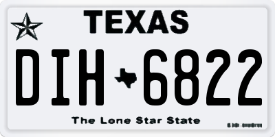 TX license plate DIH6822