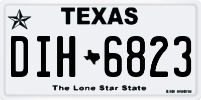 TX license plate DIH6823