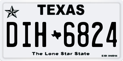 TX license plate DIH6824