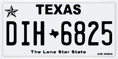 TX license plate DIH6825