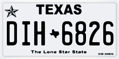 TX license plate DIH6826