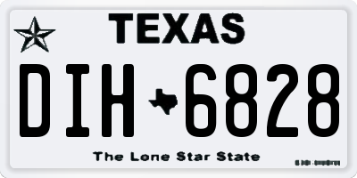 TX license plate DIH6828