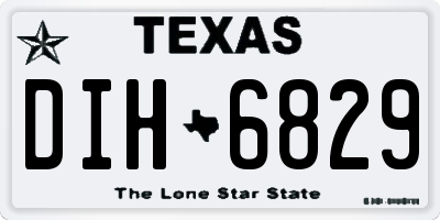 TX license plate DIH6829