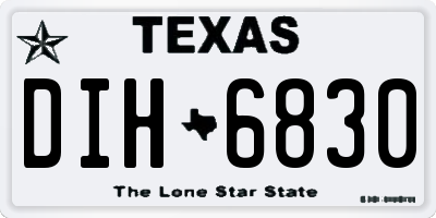 TX license plate DIH6830