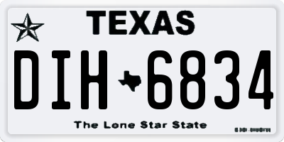 TX license plate DIH6834