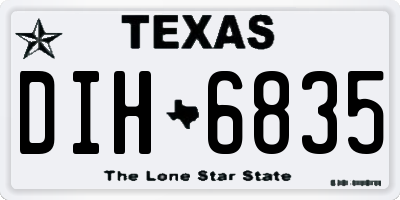 TX license plate DIH6835