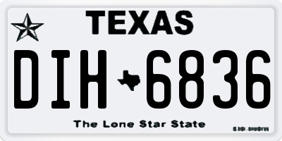 TX license plate DIH6836
