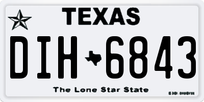 TX license plate DIH6843