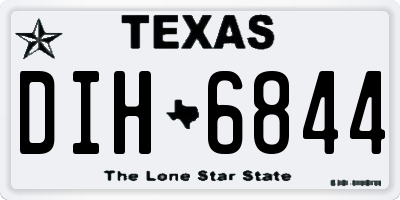 TX license plate DIH6844