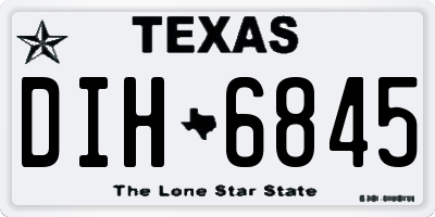 TX license plate DIH6845