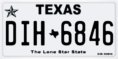 TX license plate DIH6846