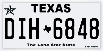 TX license plate DIH6848