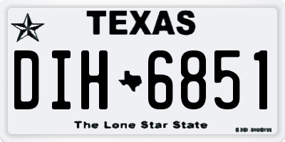 TX license plate DIH6851