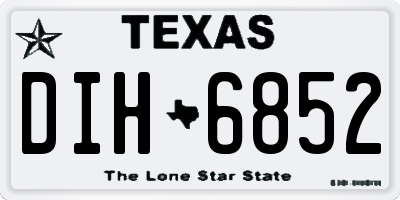 TX license plate DIH6852