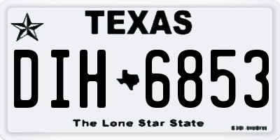 TX license plate DIH6853