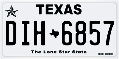 TX license plate DIH6857