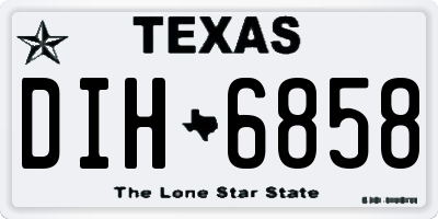 TX license plate DIH6858