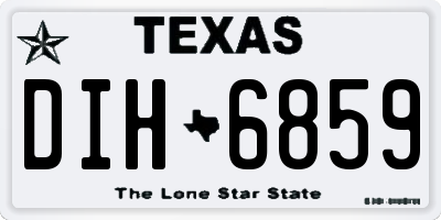 TX license plate DIH6859