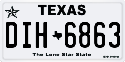 TX license plate DIH6863