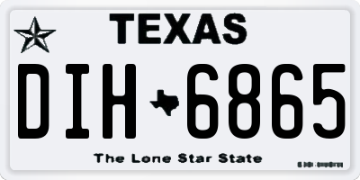 TX license plate DIH6865