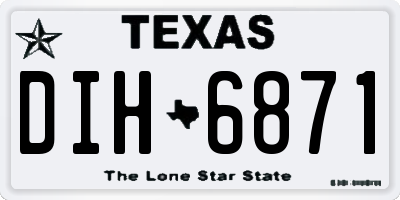 TX license plate DIH6871