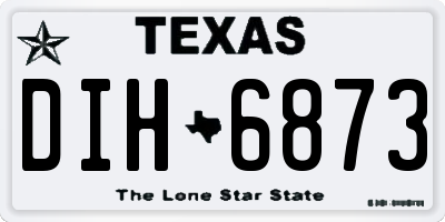 TX license plate DIH6873