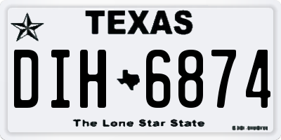 TX license plate DIH6874