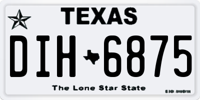 TX license plate DIH6875