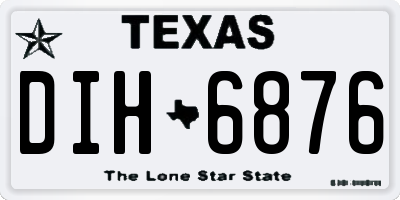 TX license plate DIH6876
