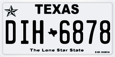 TX license plate DIH6878