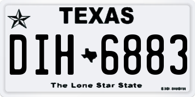TX license plate DIH6883