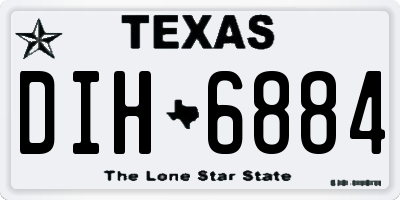 TX license plate DIH6884