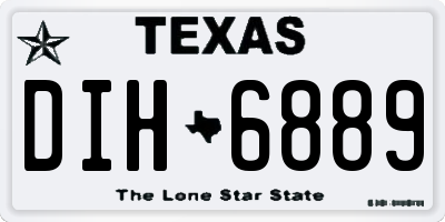 TX license plate DIH6889