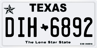 TX license plate DIH6892