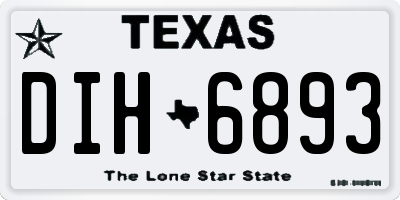 TX license plate DIH6893