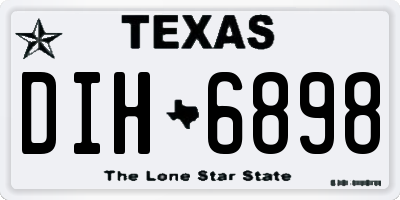 TX license plate DIH6898