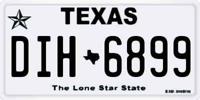 TX license plate DIH6899
