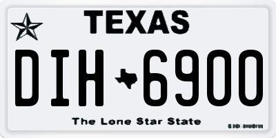 TX license plate DIH6900